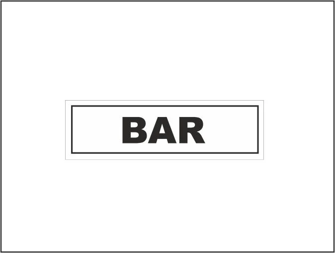 Black Bar Door Sign
