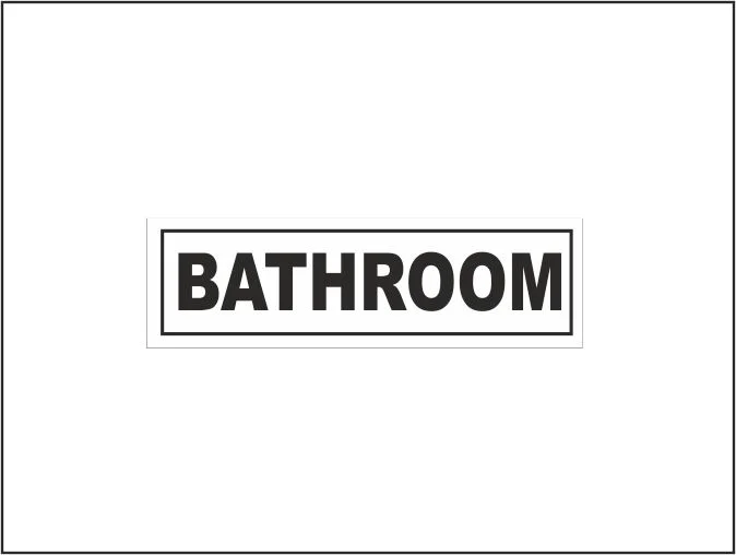 Black Bathroom Door Sign