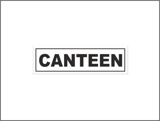 Black Canteen Door Sign