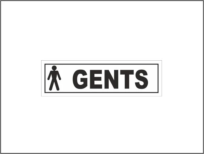 Gents Toilet Door Sign