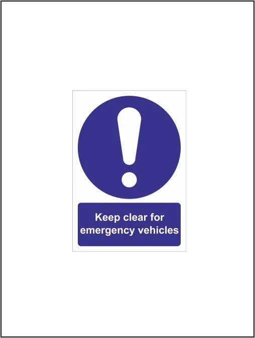 Keep Clear For Emergency Vehicles