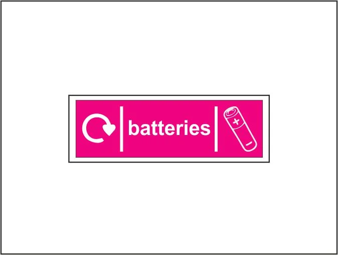 Batteries - Recycling Sign (L)