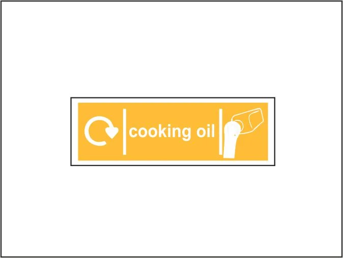 Cooking Oil - Recycling Sign (L)