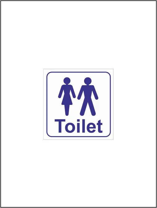 Toilet - Blue Toilet Sign 150mm x 150mm