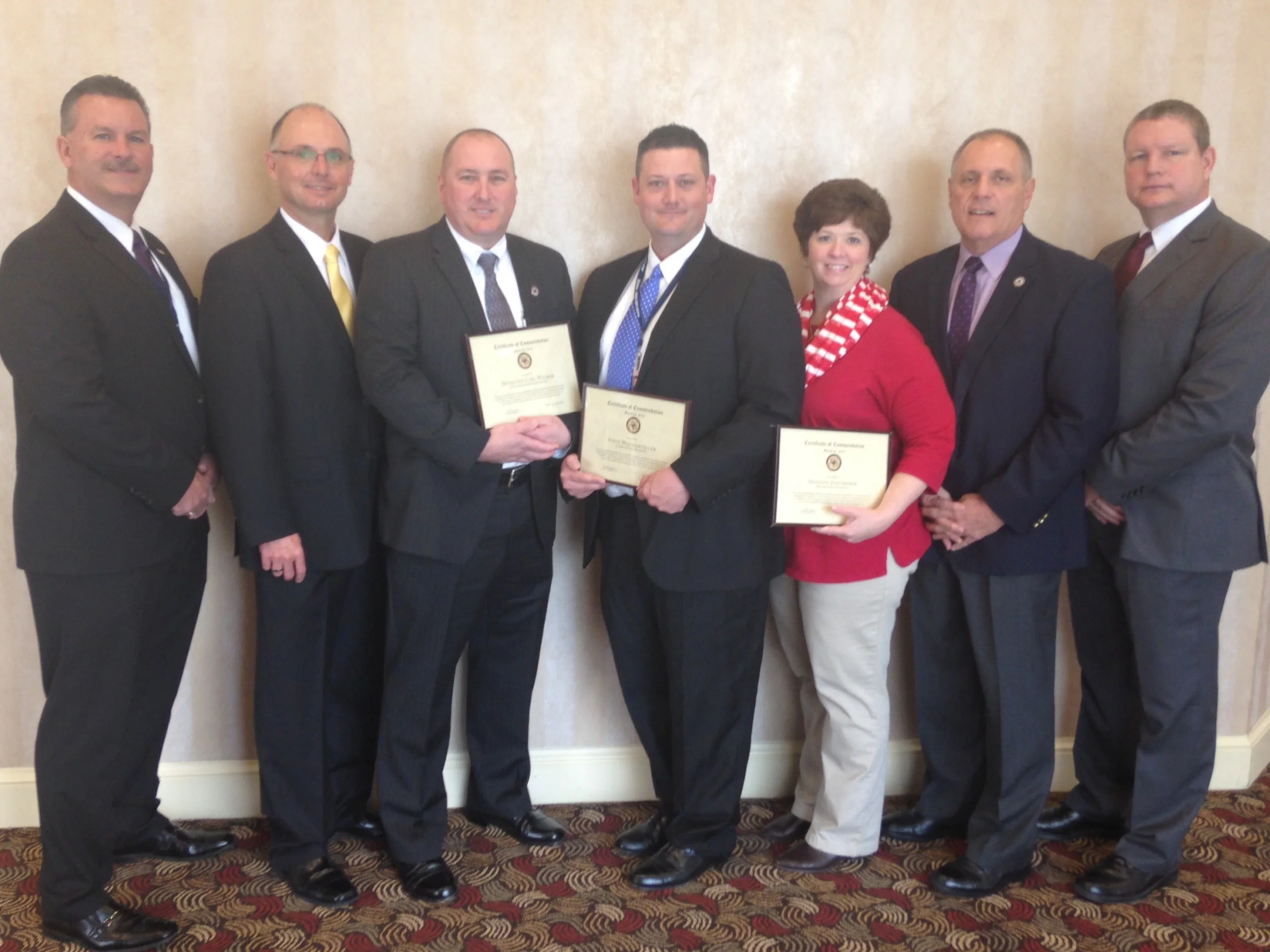 Shown above are Major Case Squad personnel who received “Certificates of Merit” at the 2016 re-trainer.&nbsp; The awards were presented to sworn and civilian personnel for their outstanding support of the Major Case Squad.&nbsp; These particular ind…