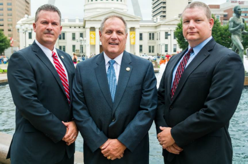 Major Case Squad Commander and Chief Deputies, Left to Right: Major Jeffrey Connor, Captain Dan DeCarli, Captain Randy Boden