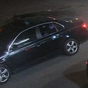   Black passenger car being sought by investigators  
