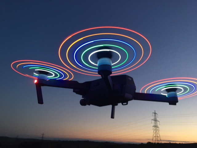 DJI Mavic with Light up props