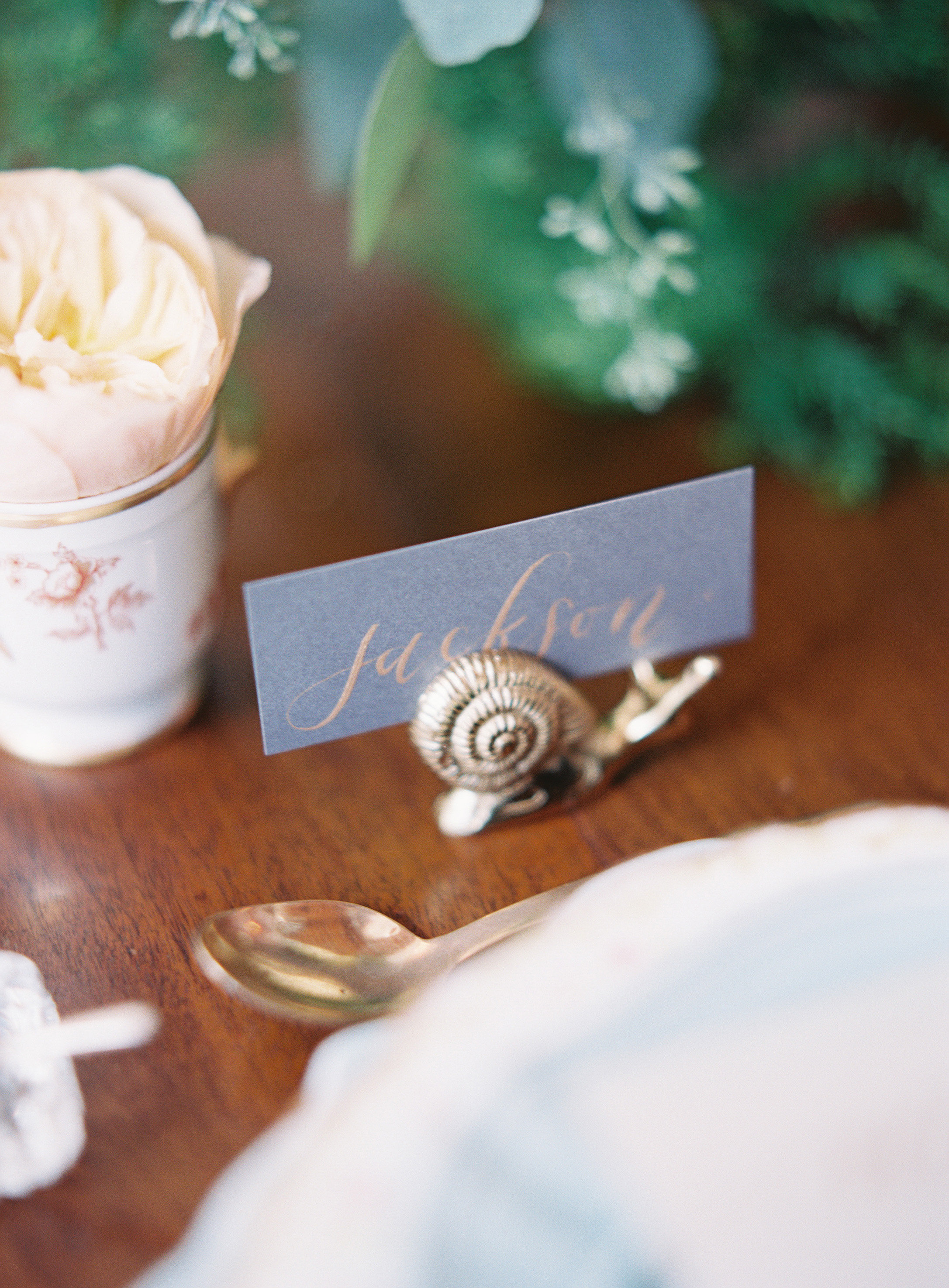 Rose Gold Wedding Details | The Loft on Pine Wedding | Green Apple Event Co | Sposto Photography