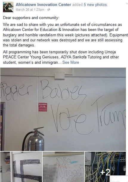 Post from Africatown Innovation Center's Facebook page.