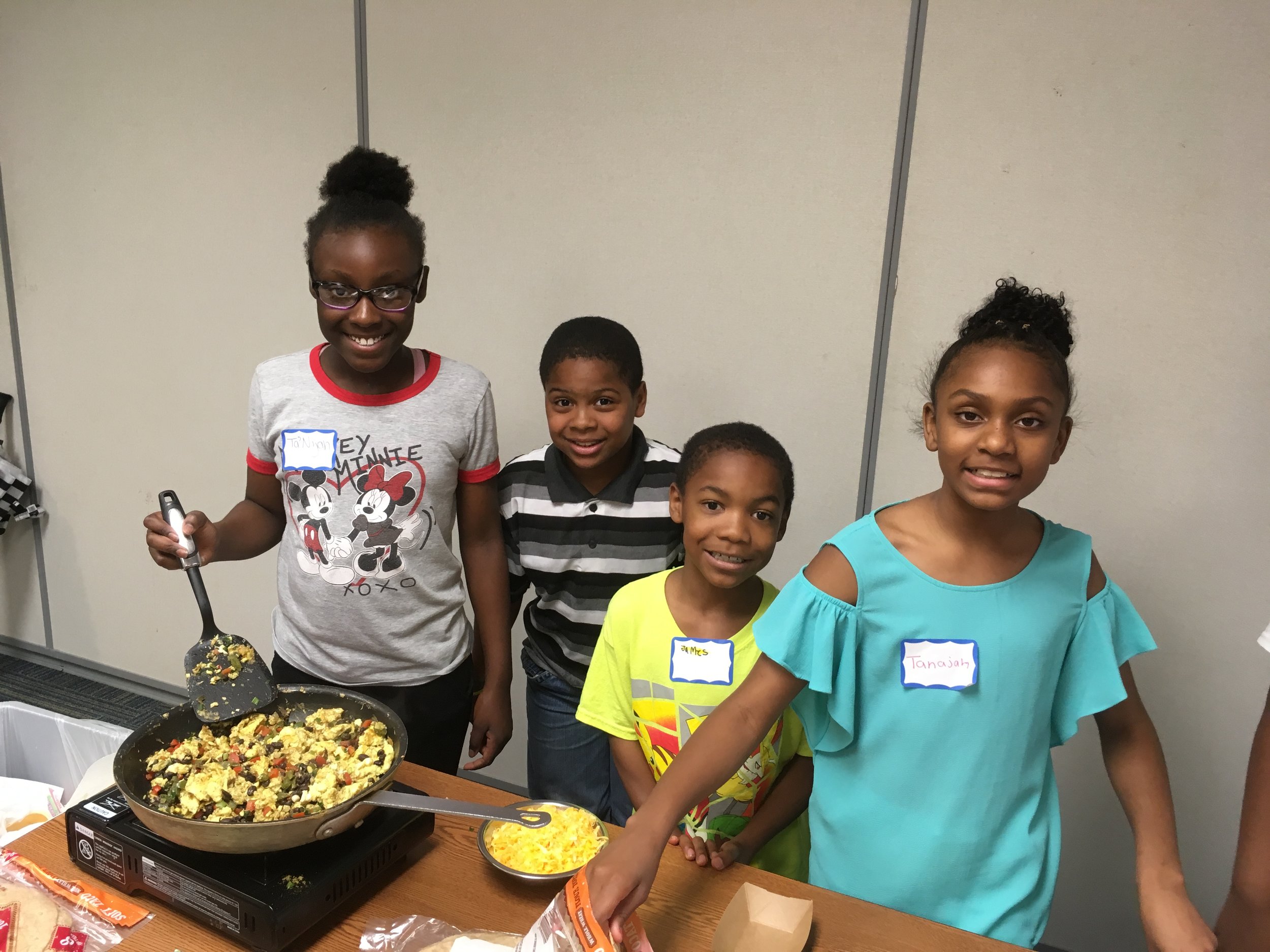 Kids Making Hearty Egg Burritos.JPG