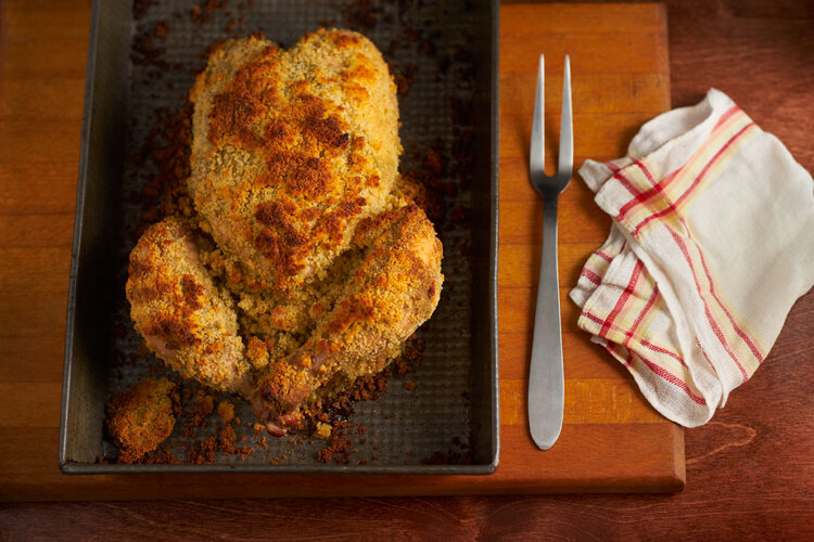 Cornbread-Crusted Roasted Chicken