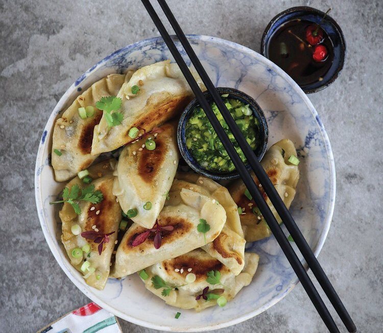 Vegan Dumplings. Photo by The Plantiful Plate, Christine Wong.