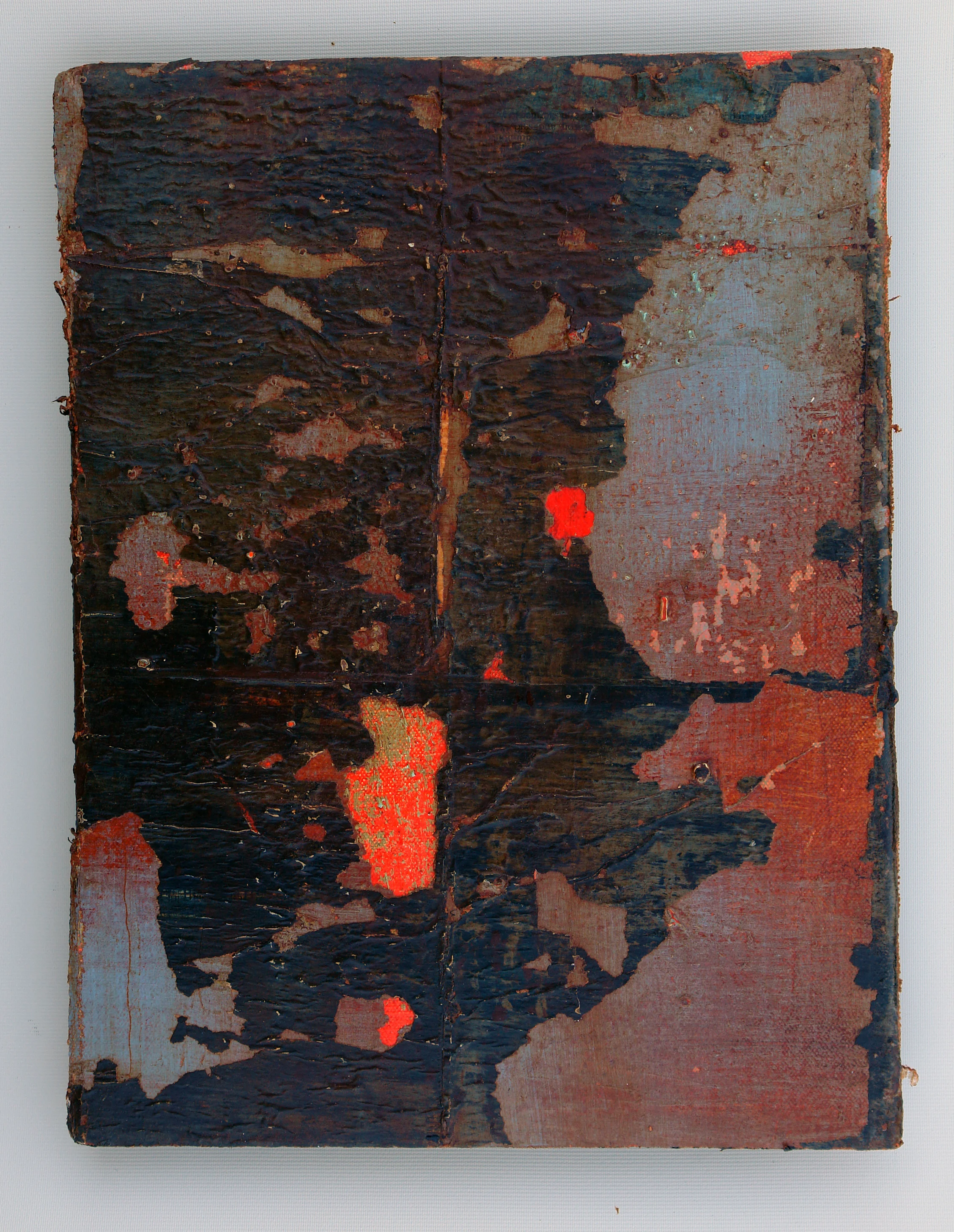 oh true believer! oil, collage on canvas mounted on panel, 9x12", 2014 in private collection