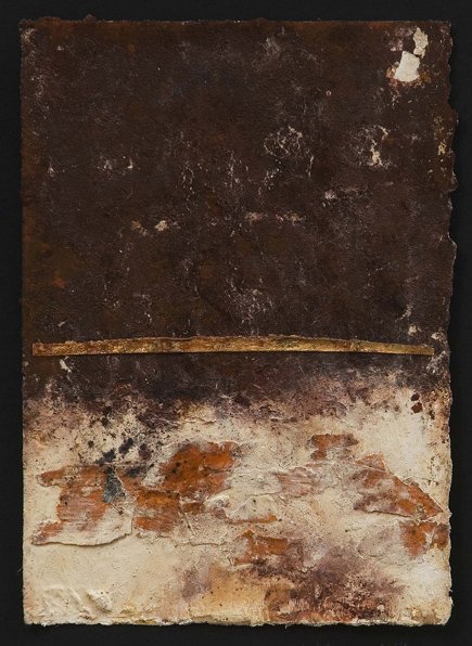untitled (draft fragment) oil and collage on paper, 4.5x6.25", 2008