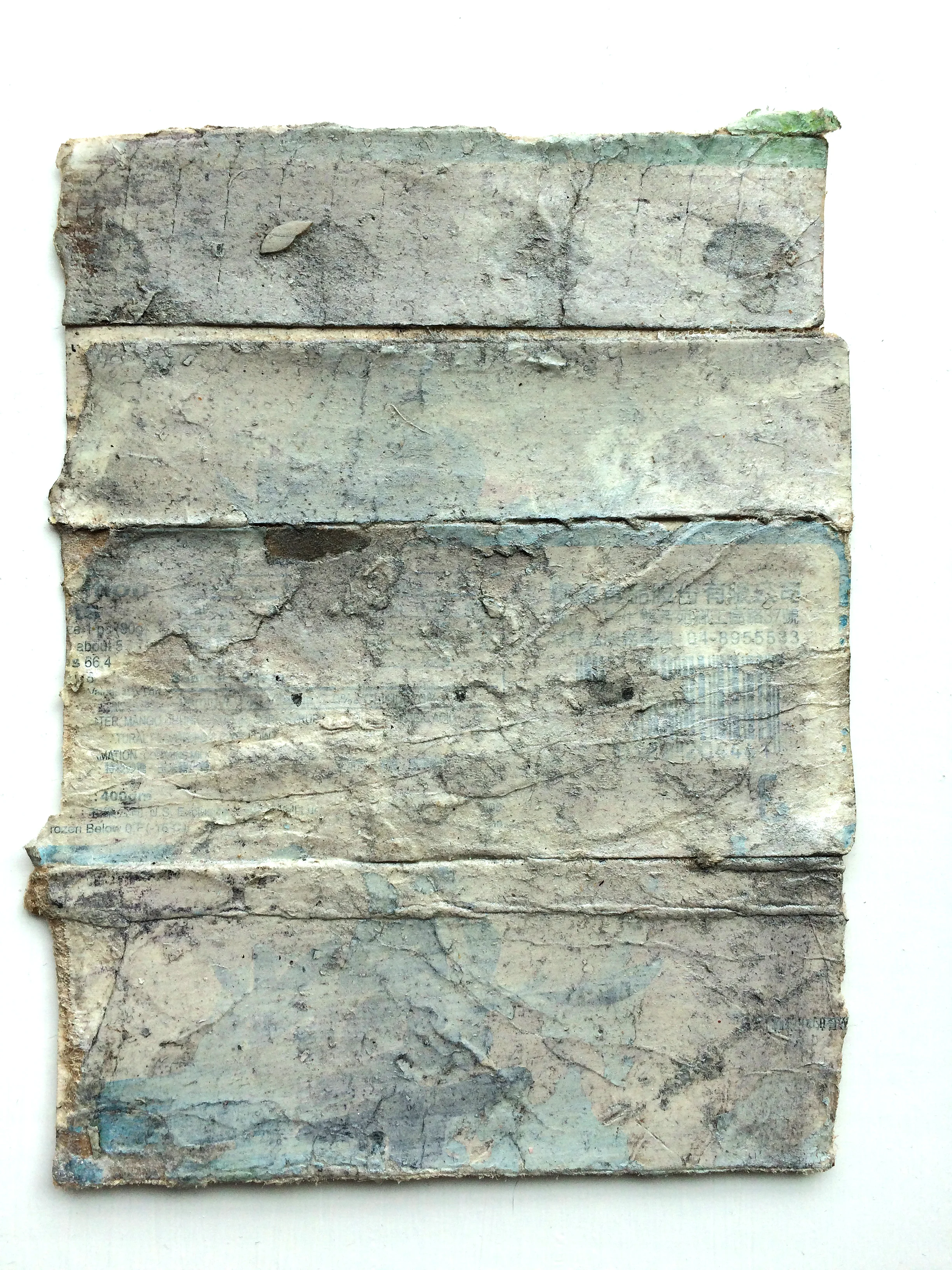 untitled(pearl) mixed media collage with found packaging, 2015.
