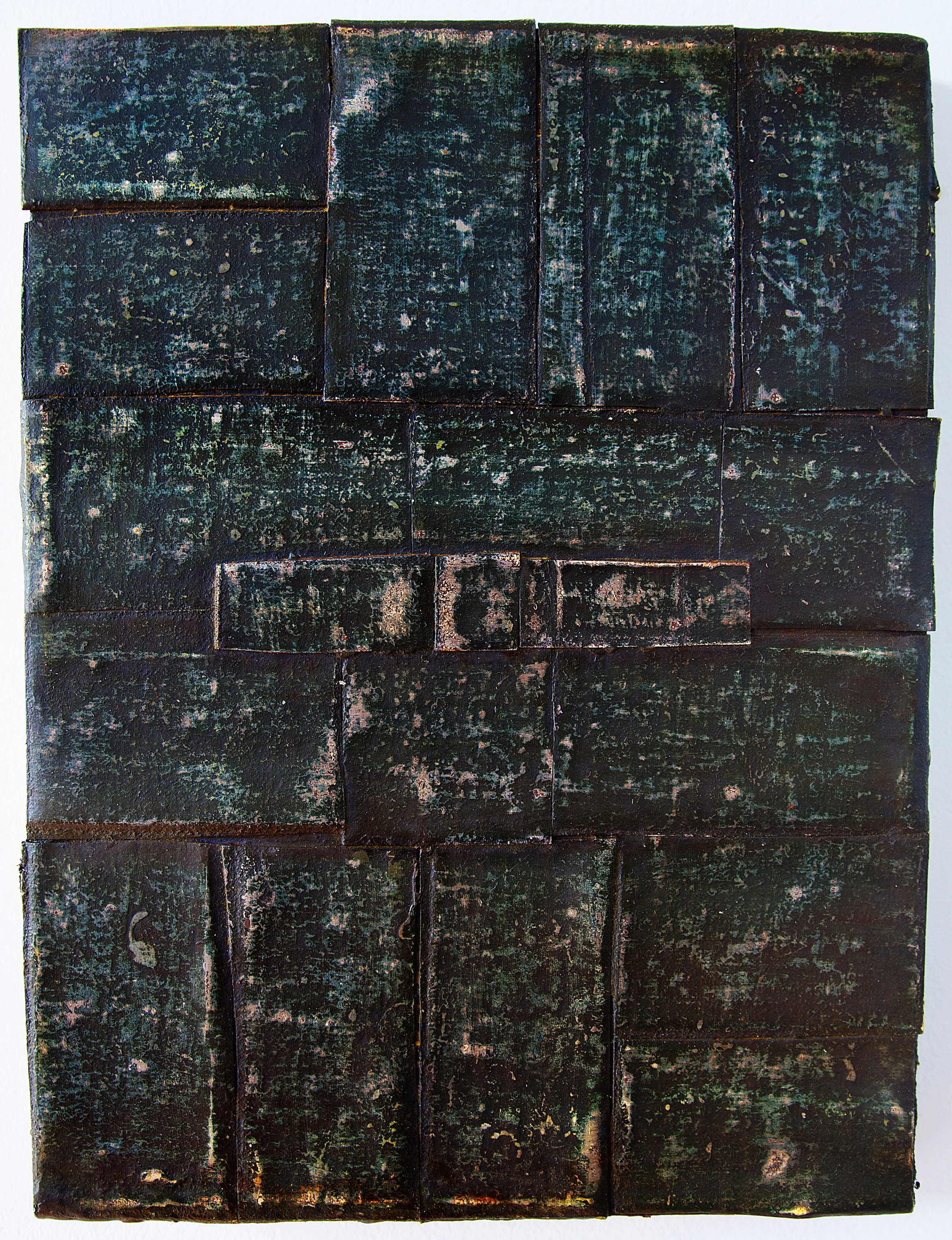 undecipherable indentations oil on canvas on panel, 9" by 12", 2015