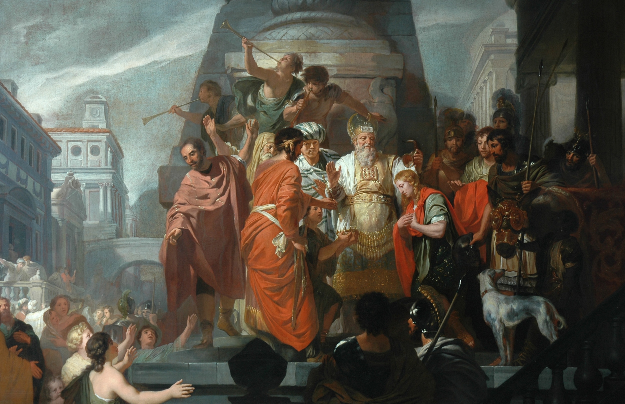 gerard de lairesse, The anointing of solomon © cartwright hall art gallery, bradford