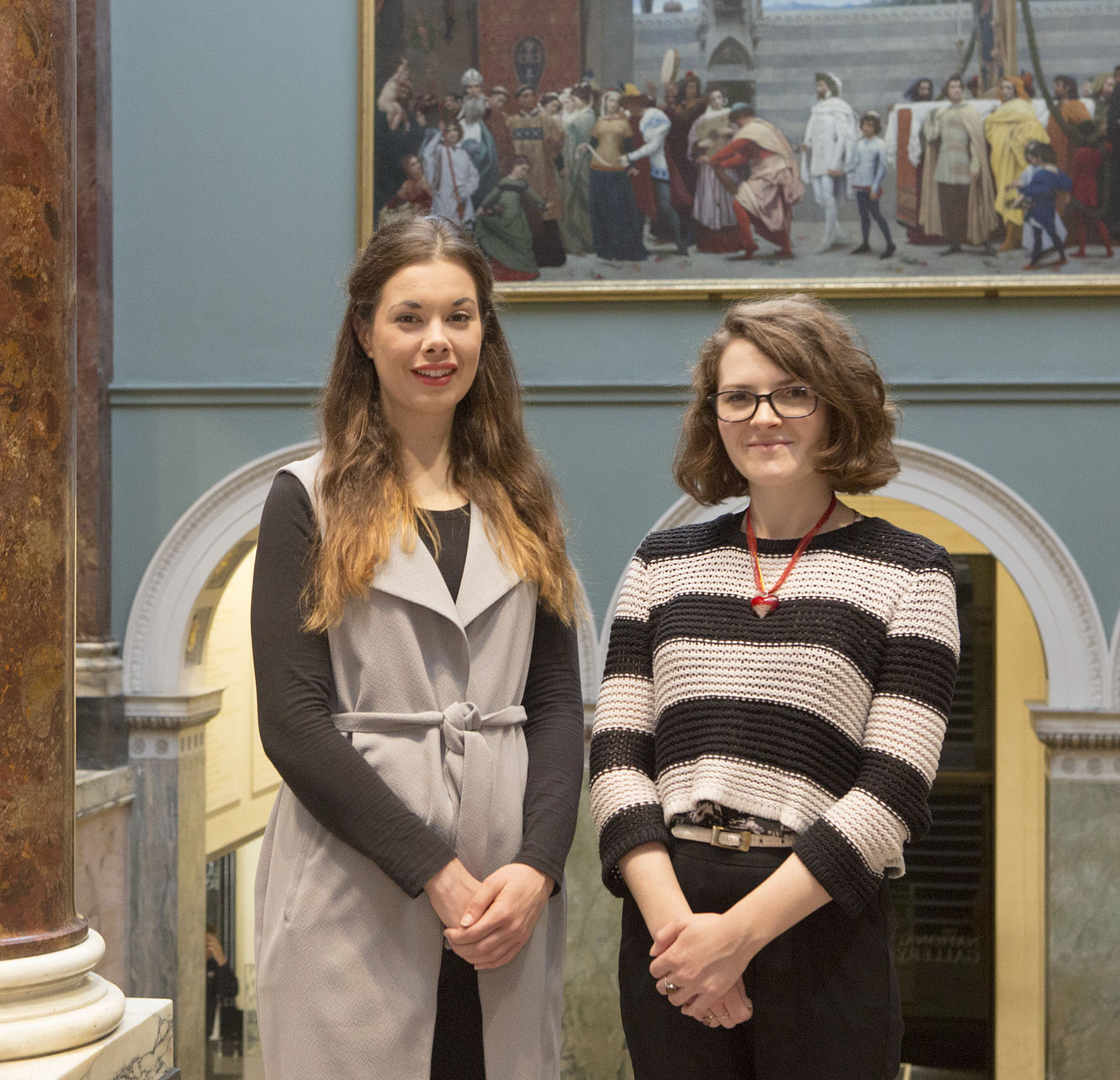 Our current National Gallery Curatorial Trainees, Lucy West and Sylvie Broussine