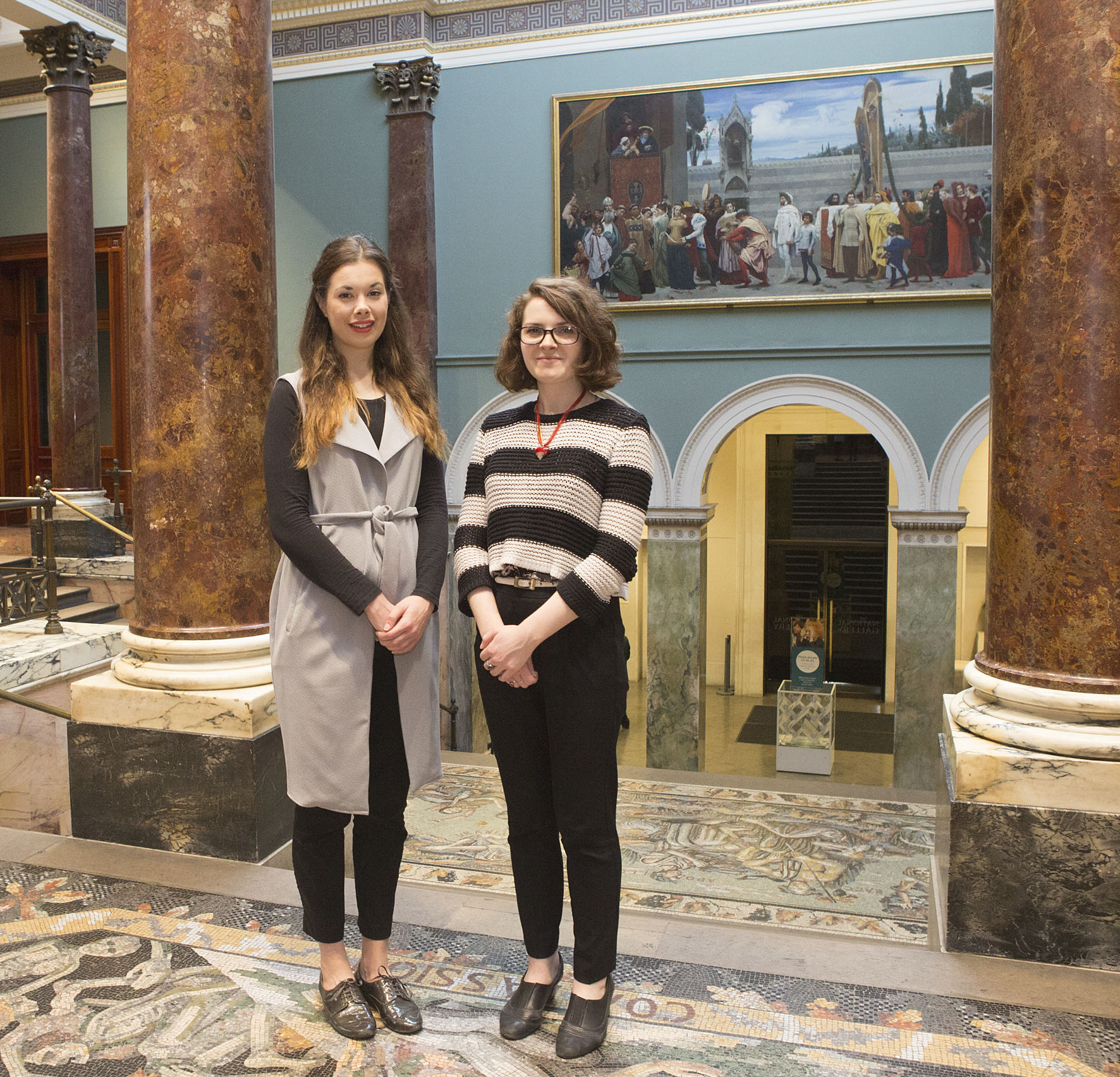 National Gallery Curatorial Trainees Lucy West and Sylvie Broussine