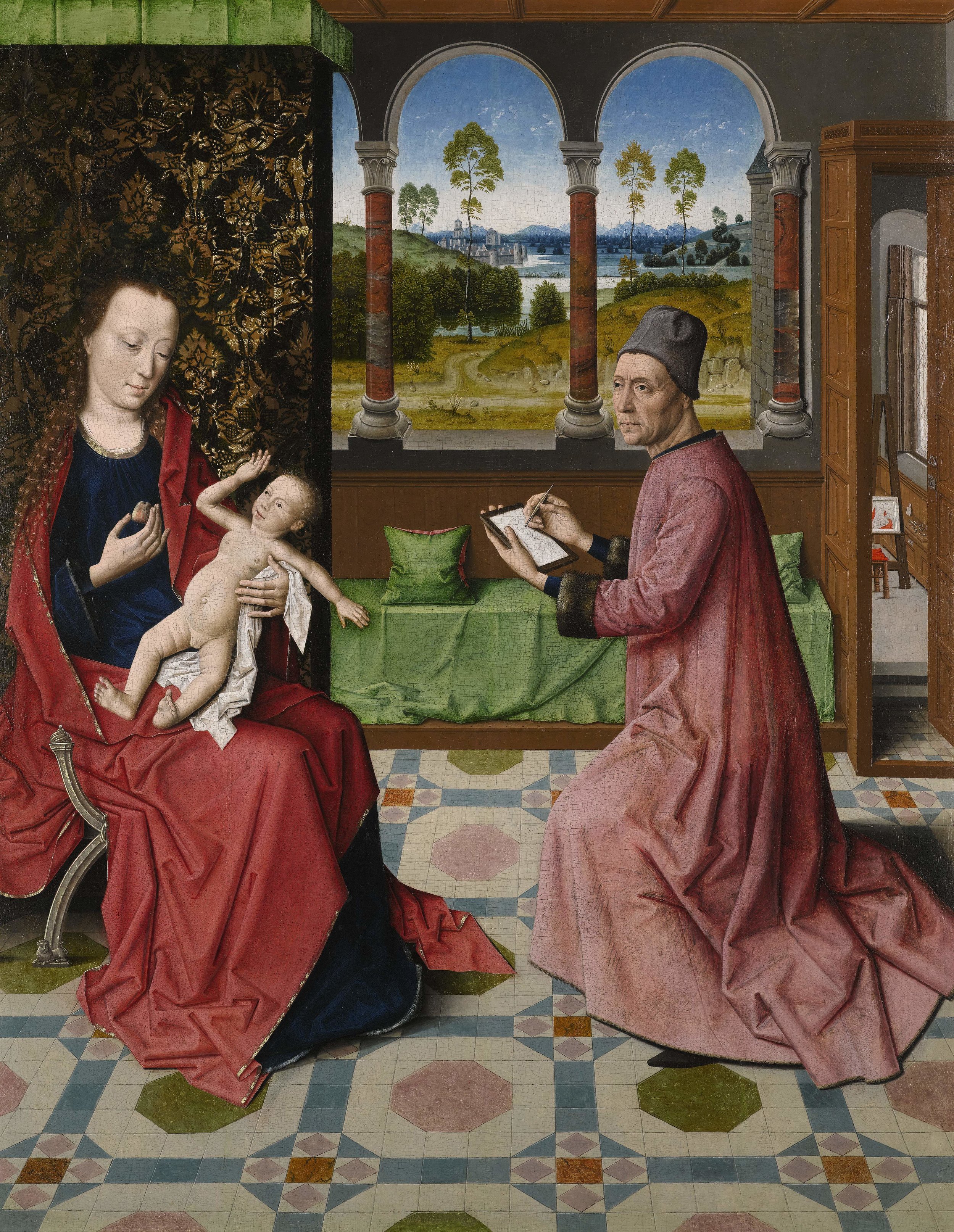 Dieric Bouts the Elder, St Luke Drawing the Virgin and Child, c1440-1475 © The Bowes Museum