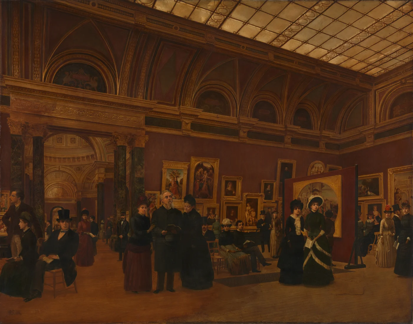 Giuseppe Gabrielli , The National Gallery 1886, Interior of Room 32 , , 1886, © Crown copyright: UK Government Art Collection