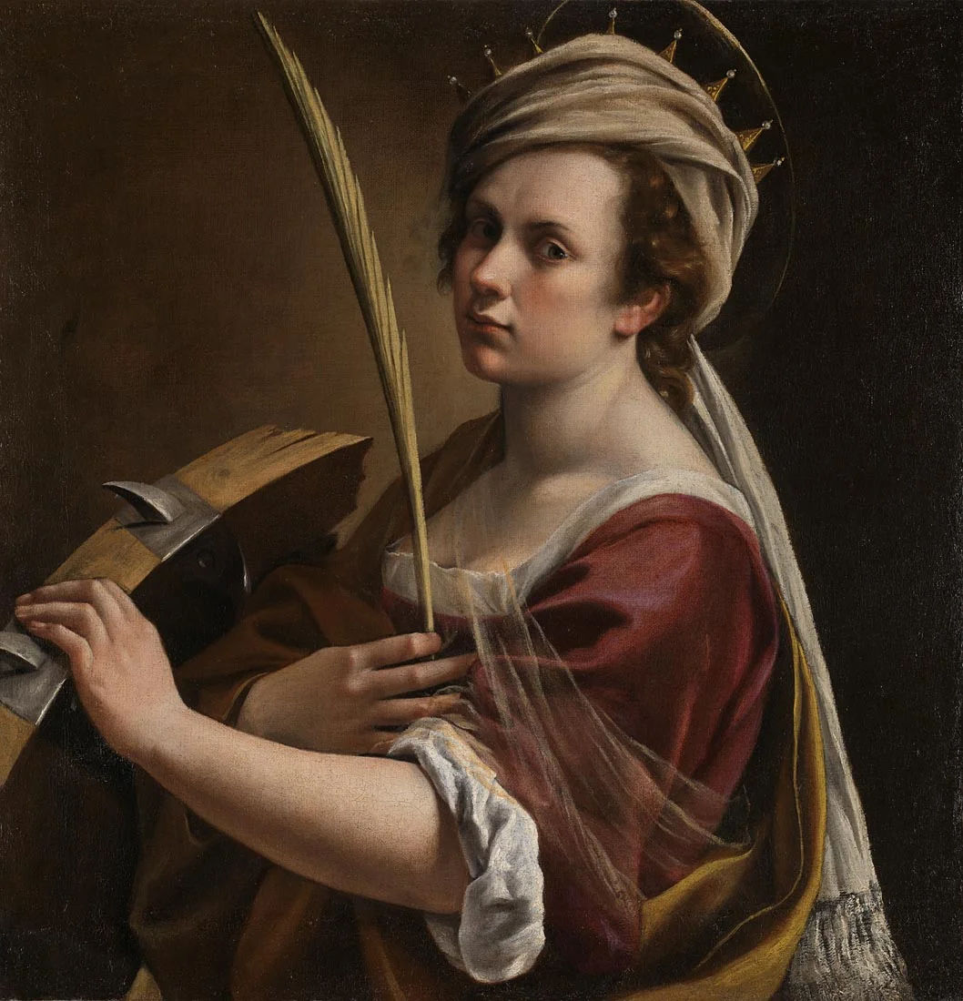 Artemisia Gentileschi, Self Portrait as Saint Catherine of Alexandria, 1615-17, Bought with the support of the American Friends of the National Gallery, the National Gallery Trust, Art Fund (through the legacy of Sir Denis Mahon), Lord and Lady Sassoon, Lady Getty, Hannah Rothschild CBE and other donors including those who wish to remain anonymous, 2018 © The National Gallery, London