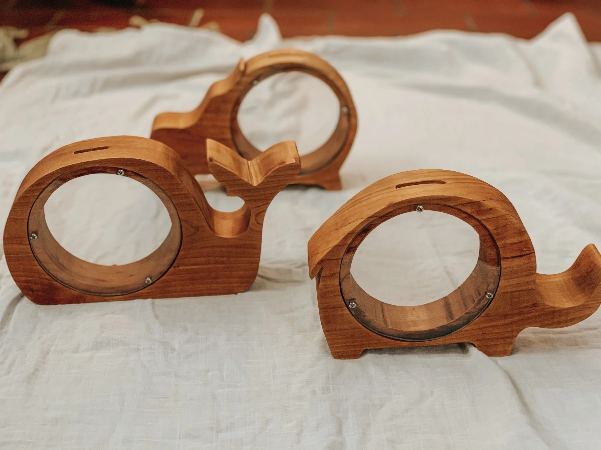 Wooden Animal Piggy Banks