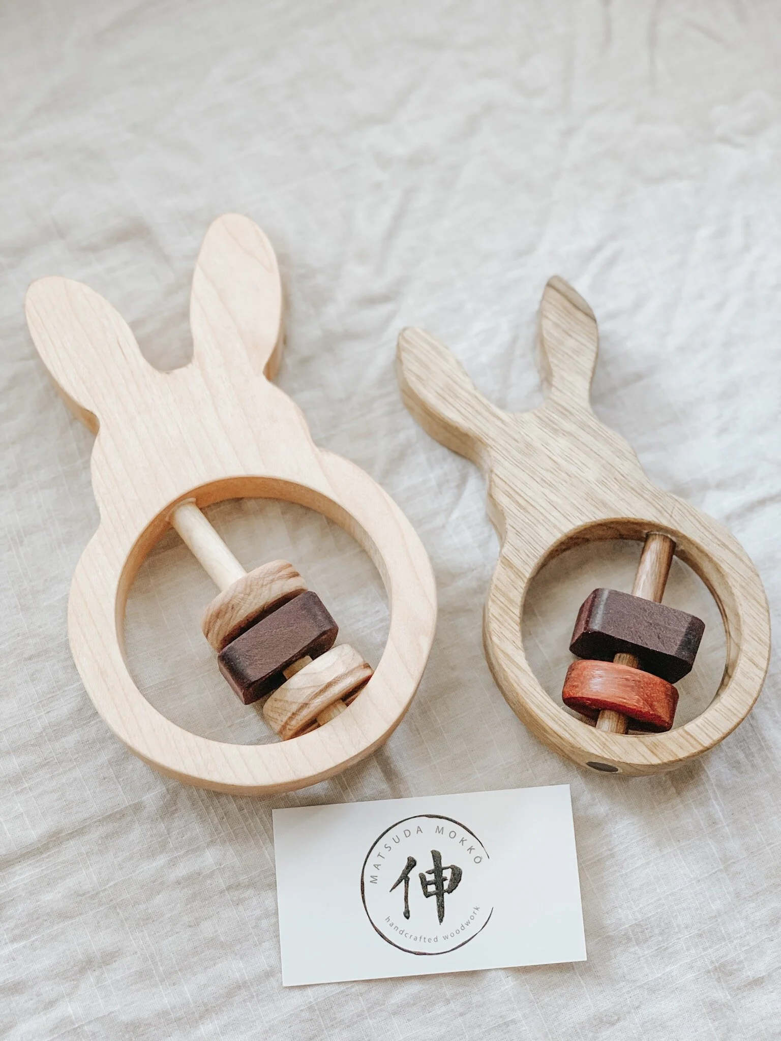 Natural Wood Animal Rattles