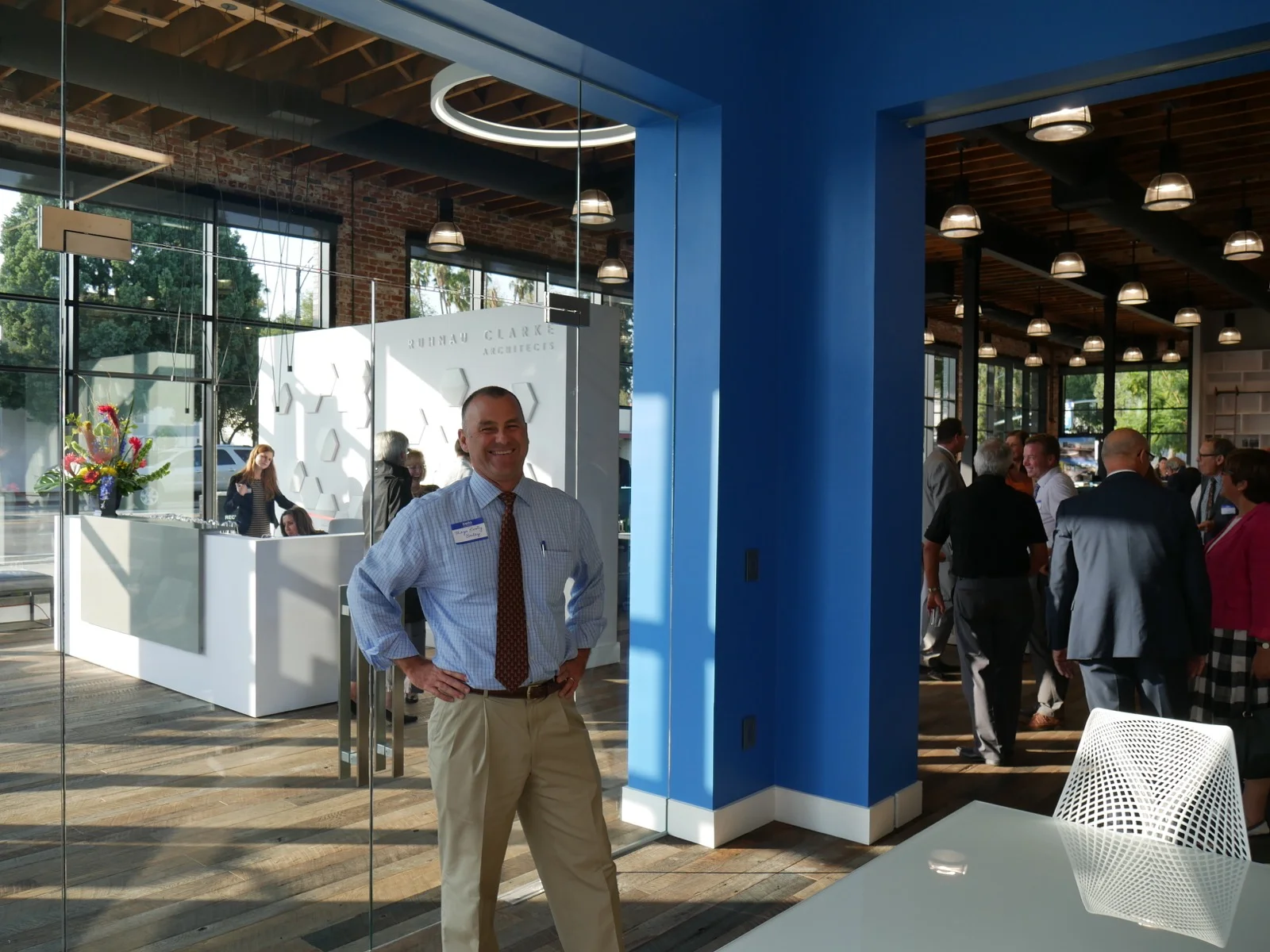 Mayor Rusty Bailey attends the Ruhnau Clarke Architects Open House