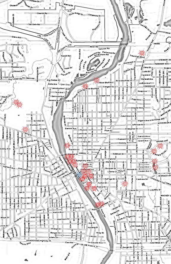 PLAQUE LOCATIONS