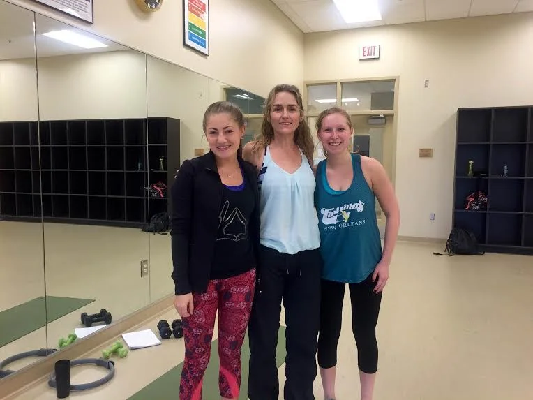 Photo: Brittany Silver (Vanderbilt '18), Jenny (Ballet Sculpt Instructor), Carly Dash (Vanderbilt '18)