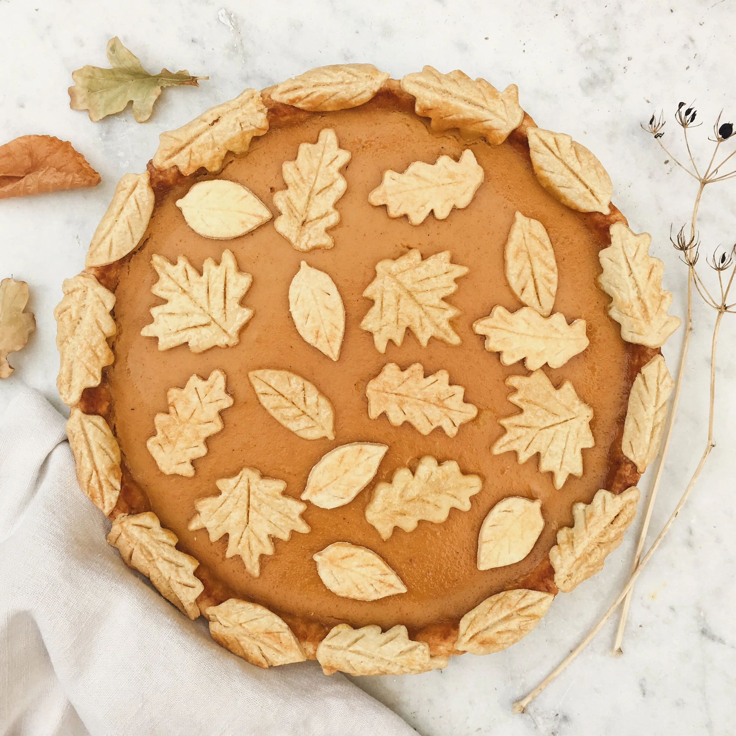 Autumn Leaves Pumpkin Pie Recipe