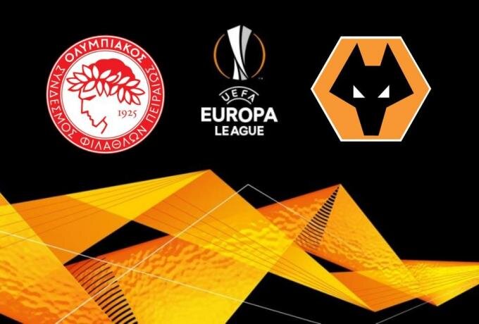 UEFA Media Issued Colour Team Sheet Europa League Olympiacos v Wolves 2019/20 