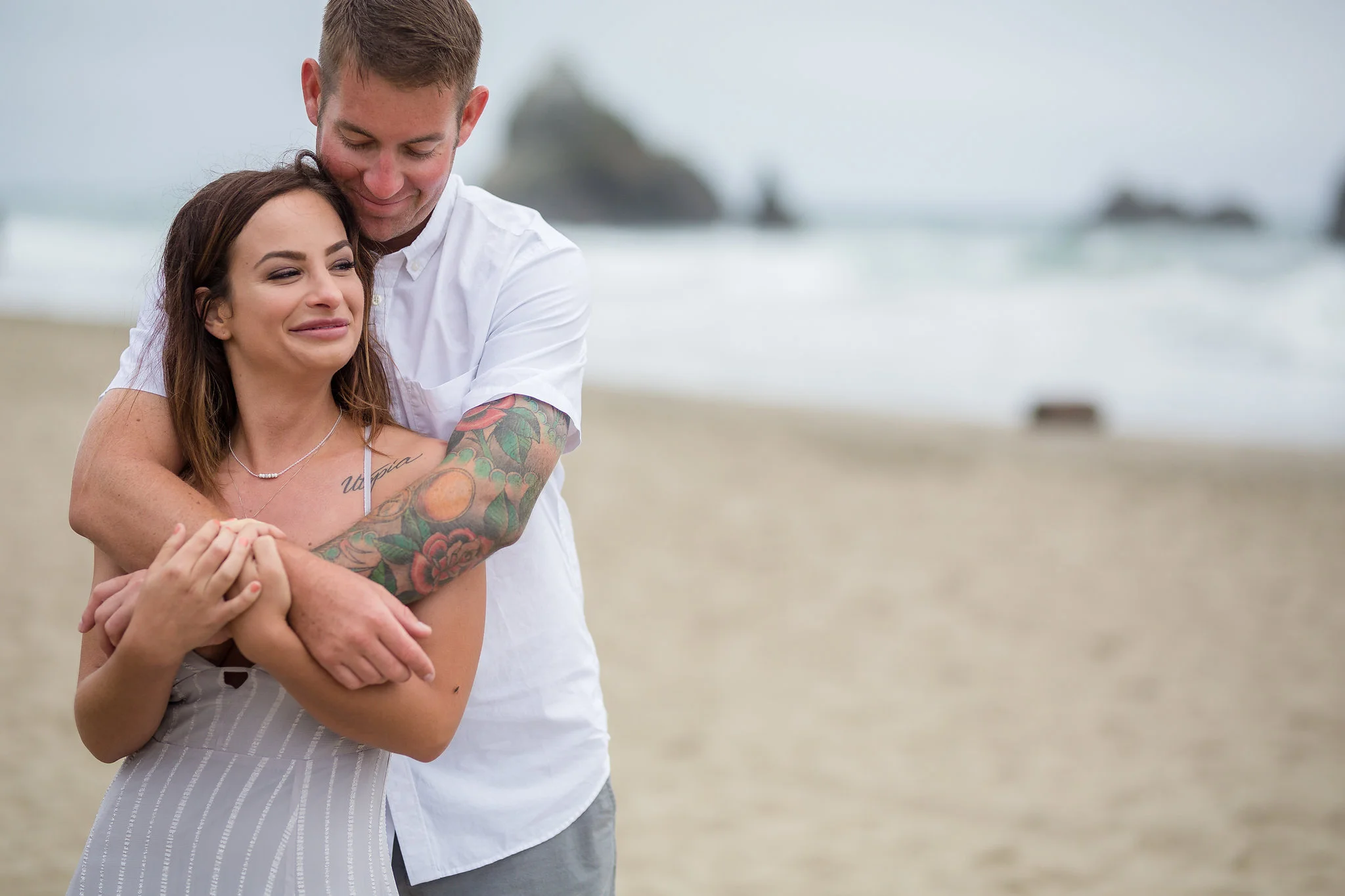 Sutro Bath Cloudy Engagement Session