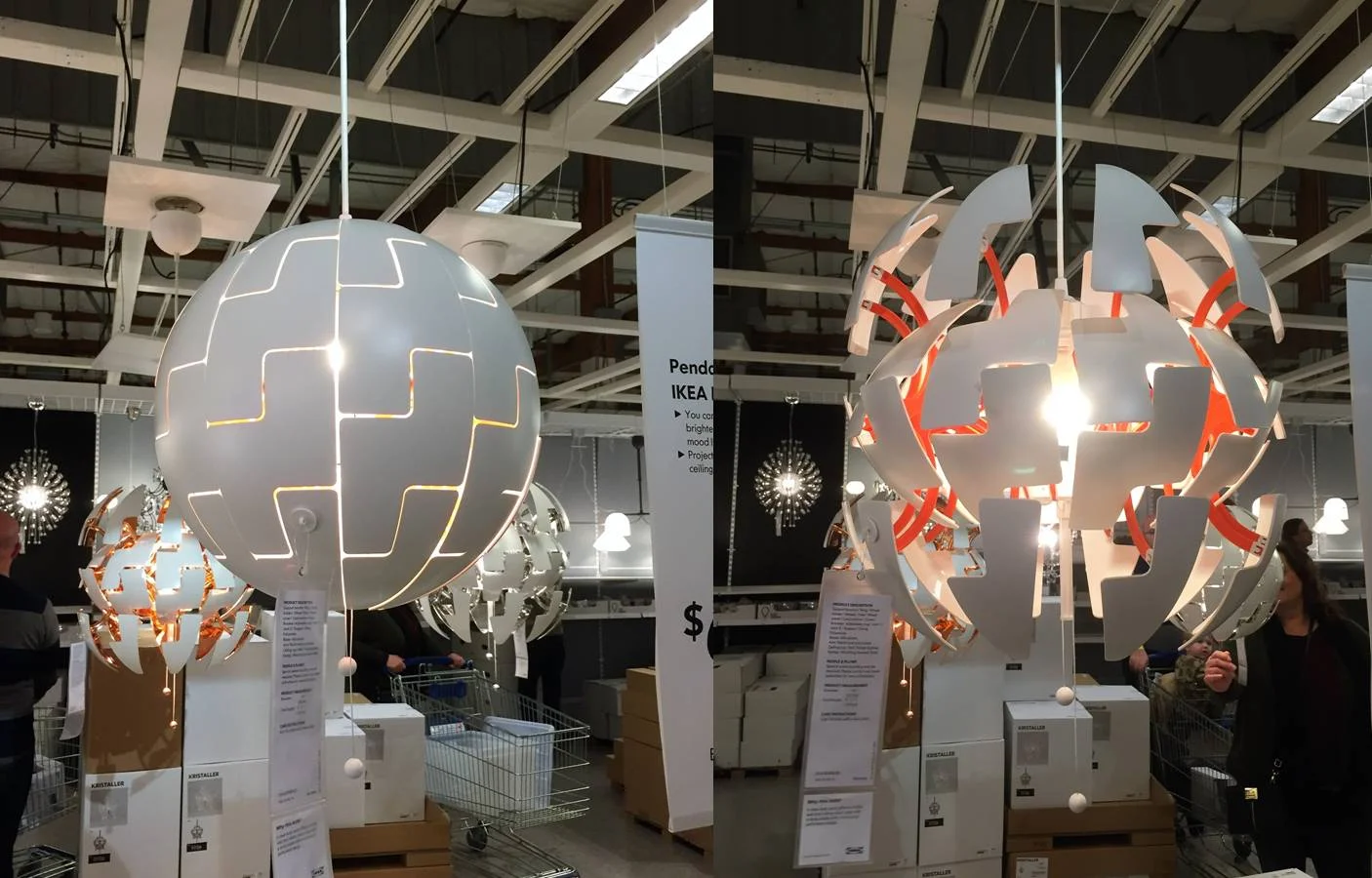IKEA PS 2014 Pendant lamp, white, orange $69.99