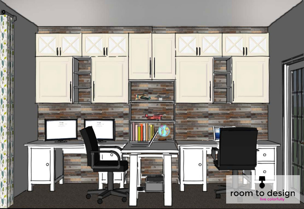 Ideas for a Budget Friendly Home Office For Two — Room to Design