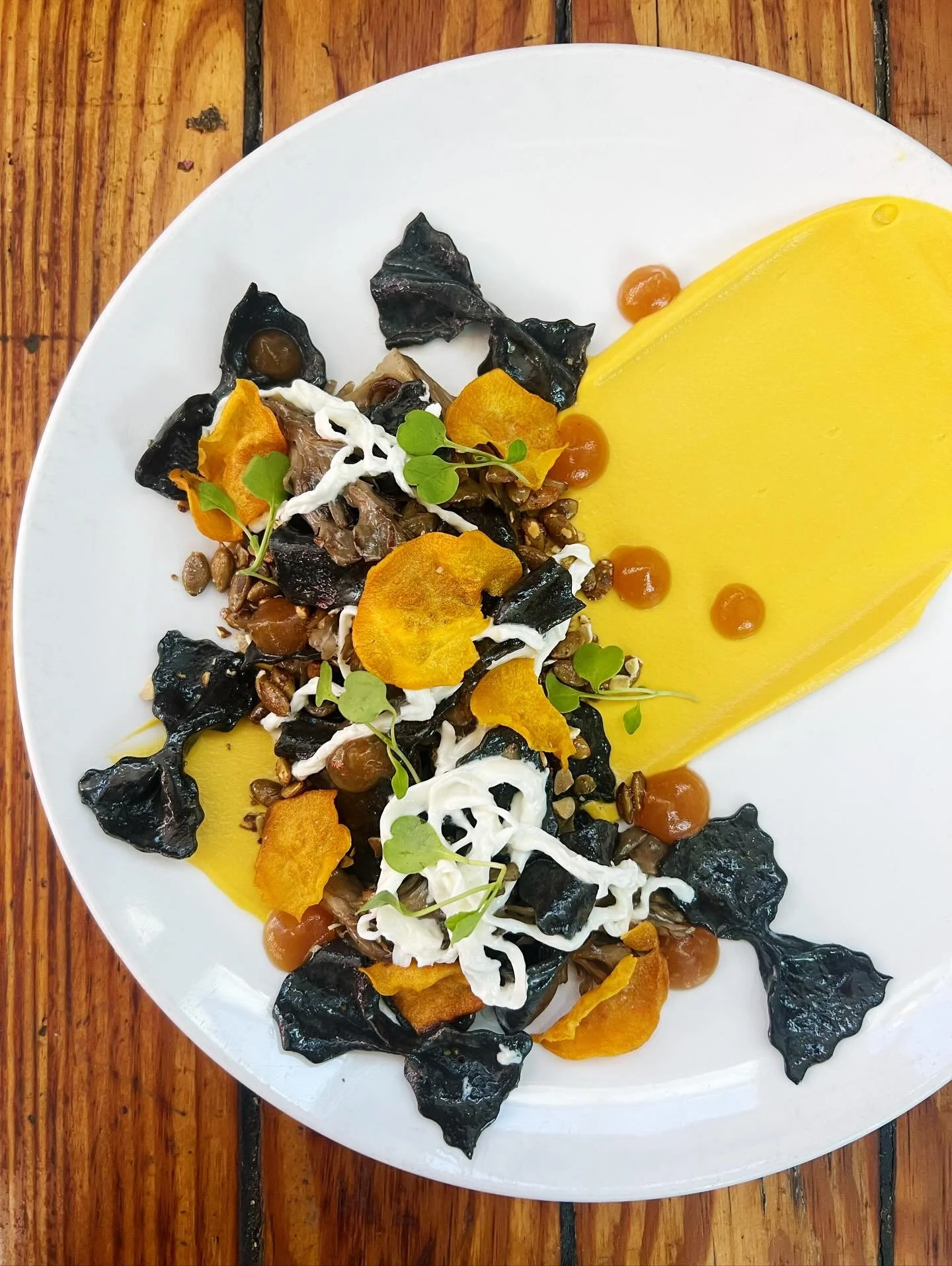 🕸️🎃🦇🤍🍁🕷️👻

BATS or FARFALLE 

spooooooky Halloween pasta hitting 
our fall menu this week&hellip;

housemade squid ink farfalle 
house stretched stracciatella
spiced pepita seeds
Kennett Square maitake mushrooms
sweet potato chips
apple butter