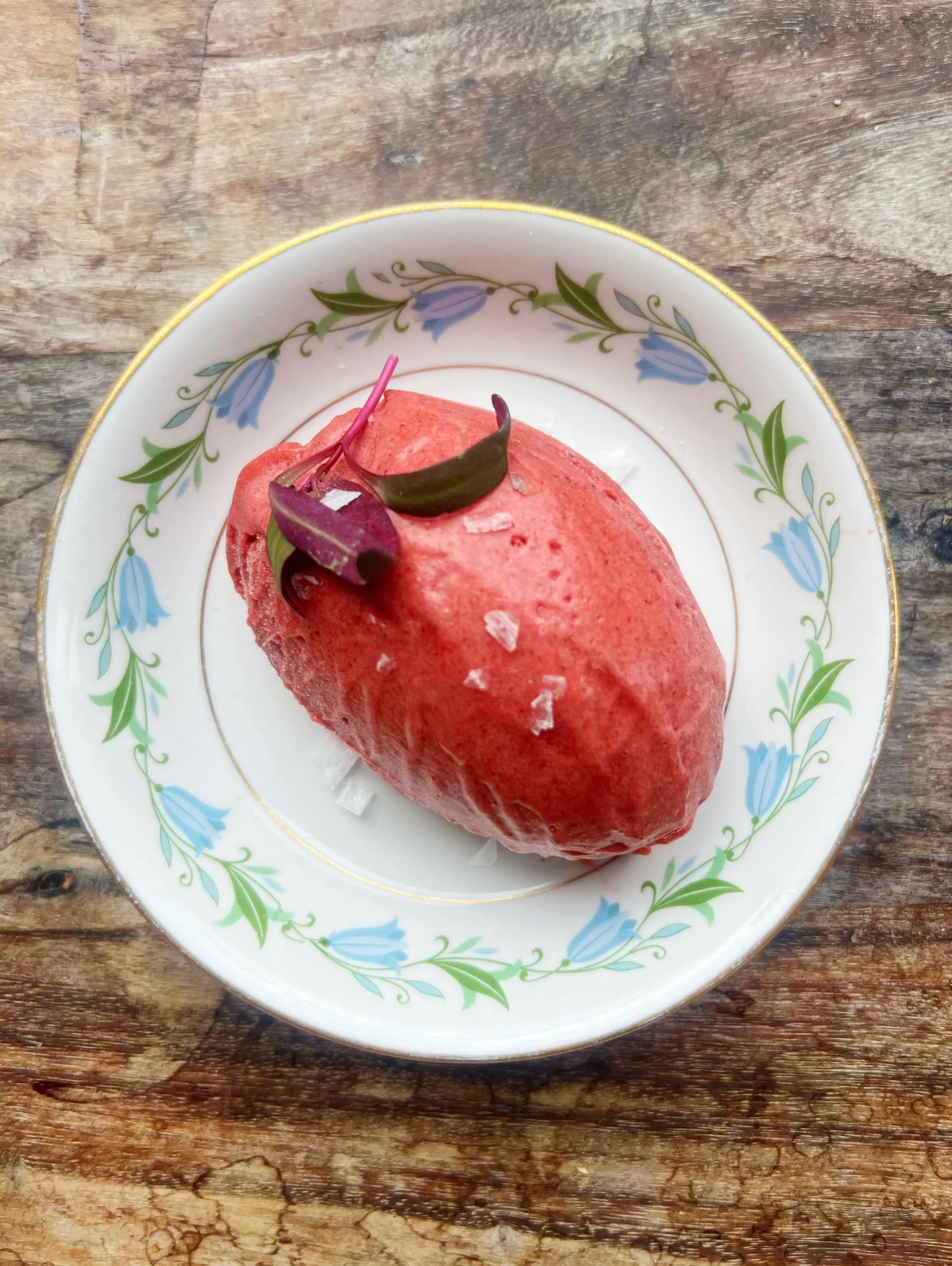 strawberry tequila sorbet 🍓🌿