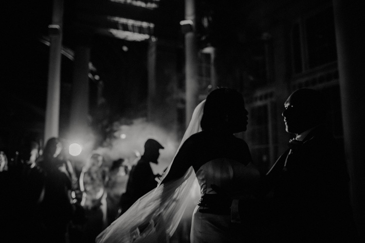bride and groom share first dance in syon park wedding