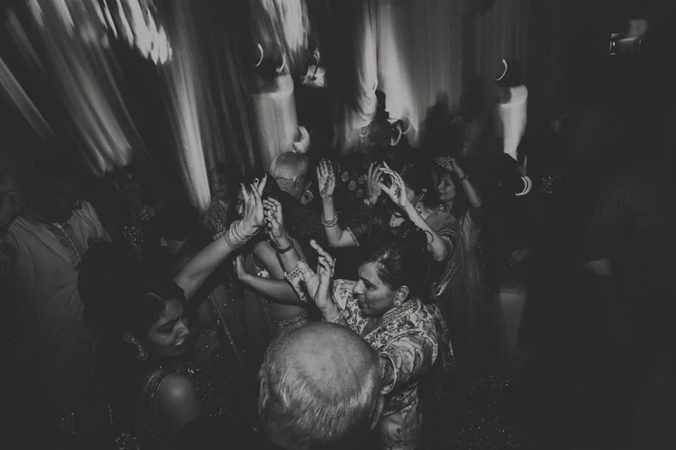 wedding guest party during indian wedding reception