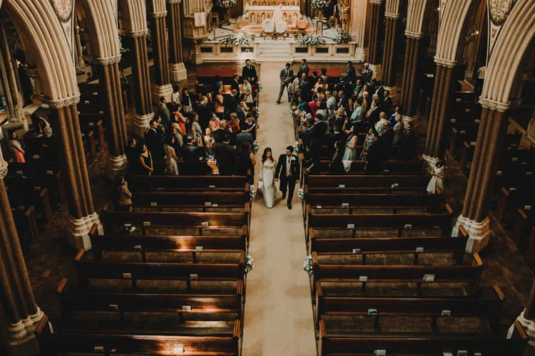 asian bride and indian groom leave london wedding