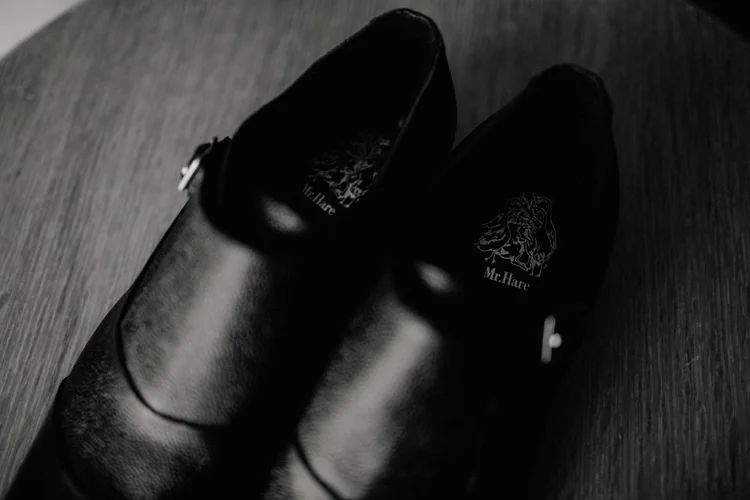 grooms shoes in froyle park wedding