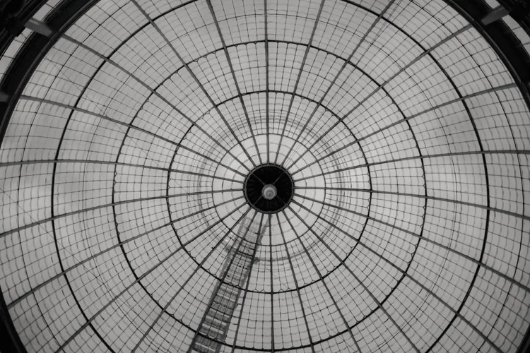 glass roof of great conservatory at syon park