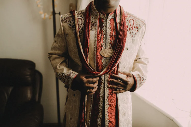 indian groom ready for traditional hindu ceremony 