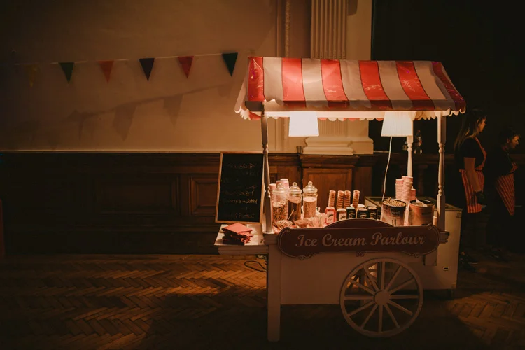 popcorn truck in london hindu wedding reception 