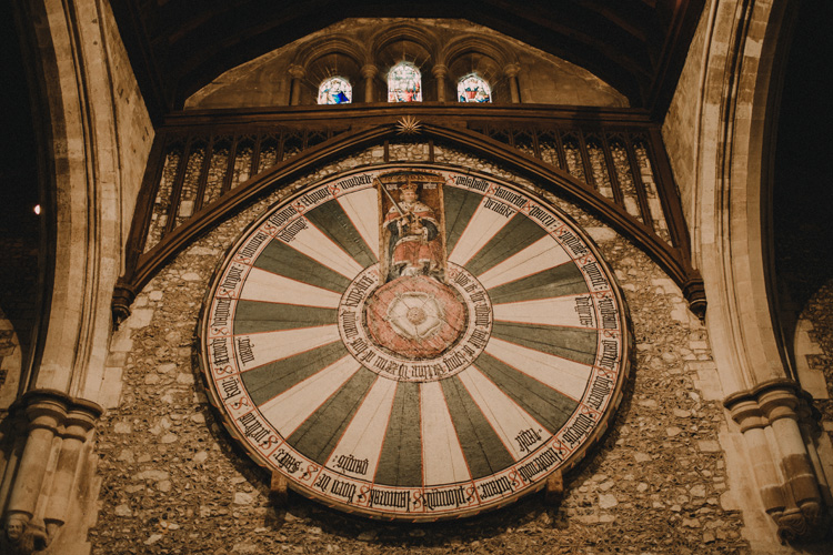king arthurs round table in the great hall wedding