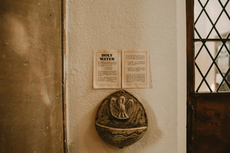 holy water fountain at london church
