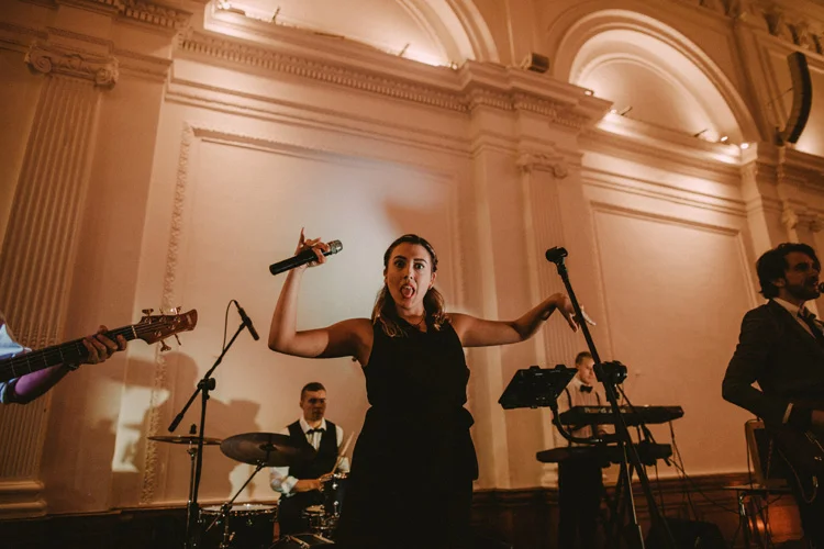 singer during london hindu wedding reception