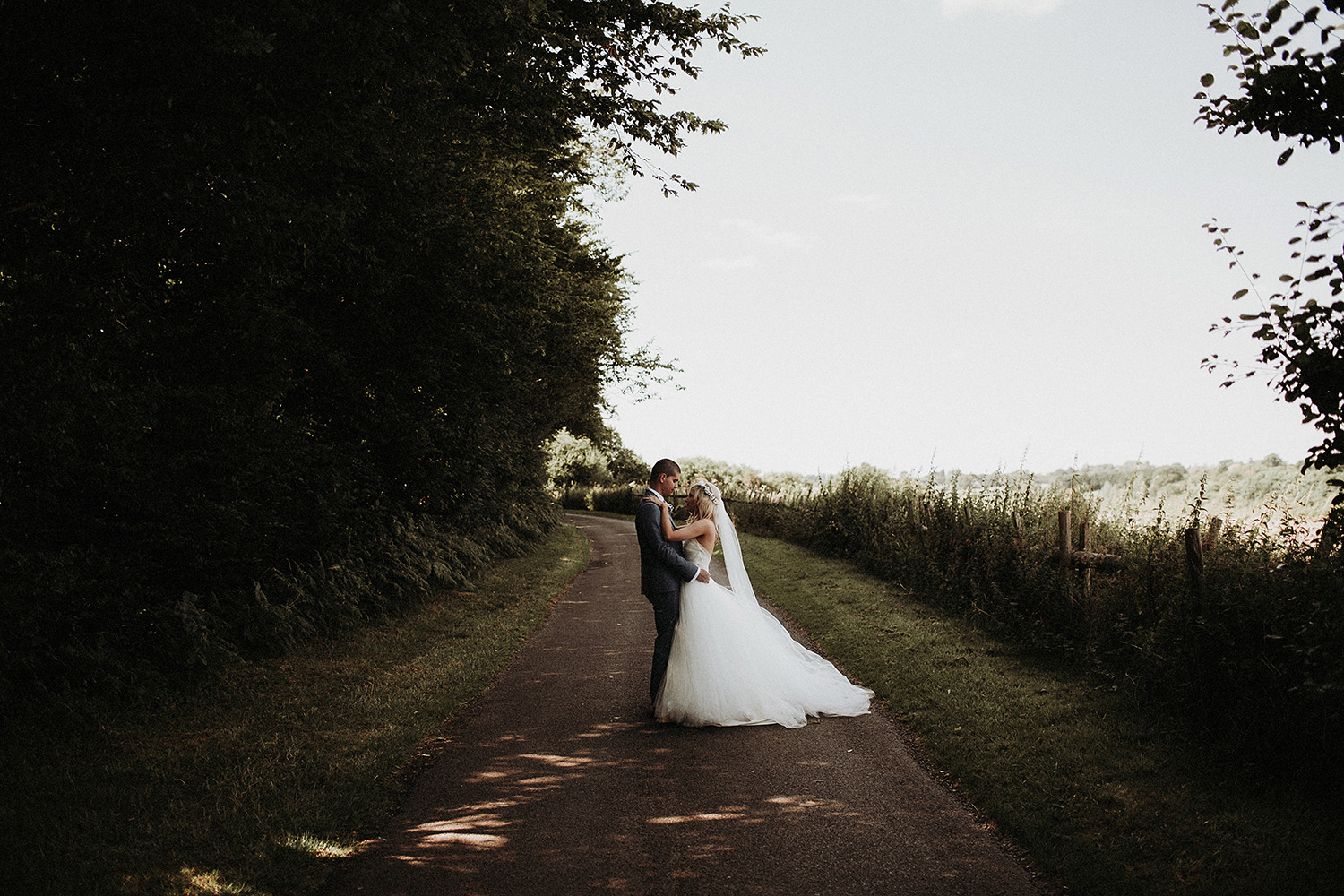 Copy of Copy of couple hold each other during intimate moment in Buckinghamshire wedding